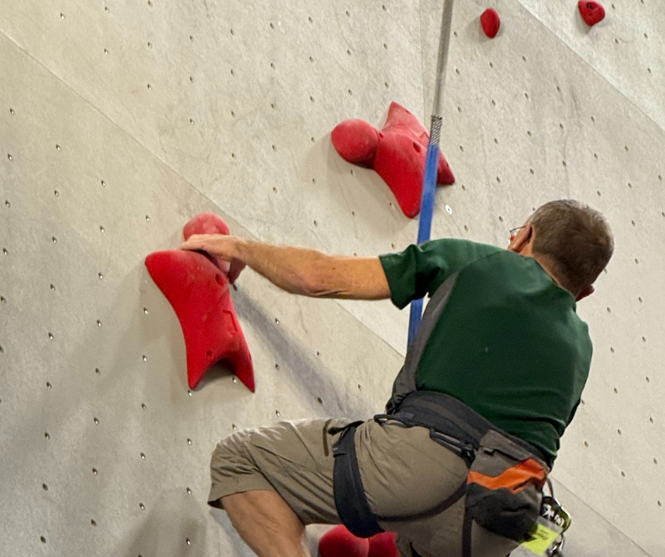 Climber at speed climbing night