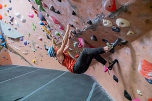 Woman Bouldering at Movement Timonium
