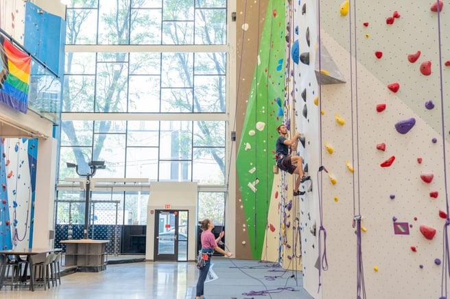 Two rope climbers at Movement Lincoln Park